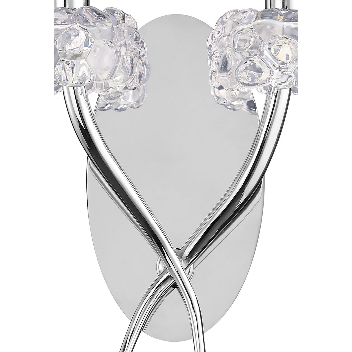 Loewe 2 Light Wall Light With Switch - Chrome With Cream Shade