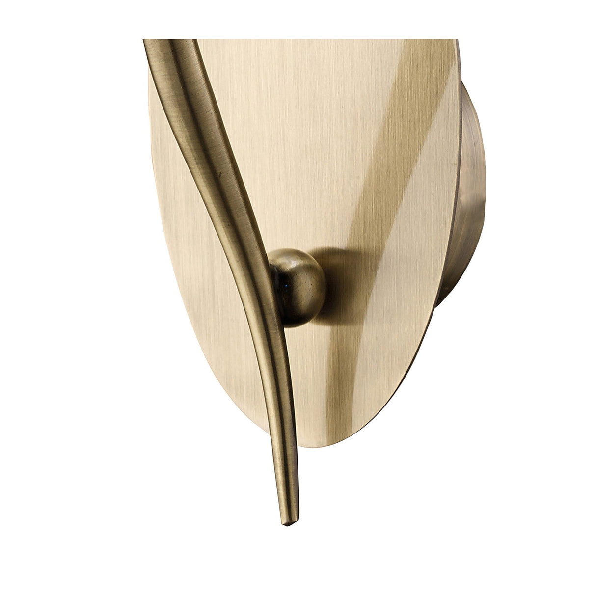 Loewe 1 Light Wall Light With Switch - Brass With White Shade