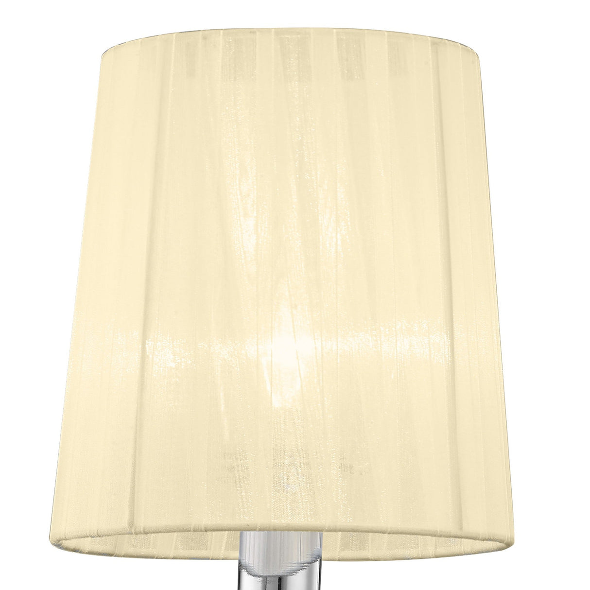Loewe 1 Light Wall Light With Switch - Chrome With Cream Shade