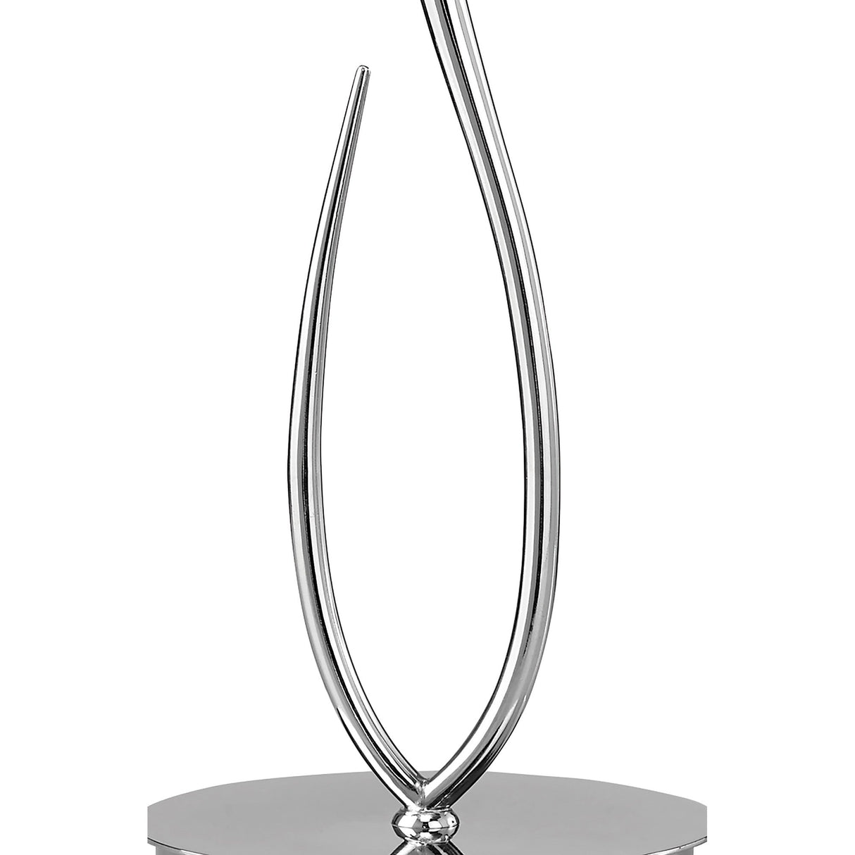 Loewe Large 1 Light Table Lamp - Chrome With White Shade