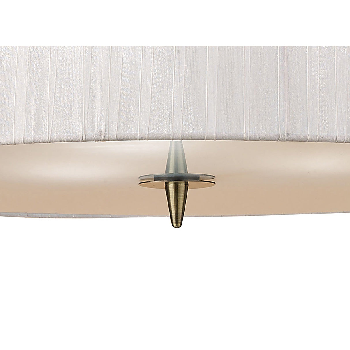 Loewe 3 Light Pendant Light – Antique Brass With White Shade