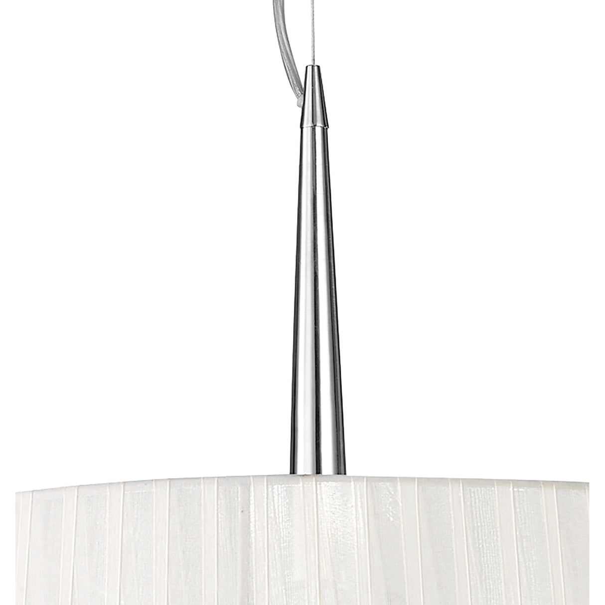 Loewe 3 Light Pendant Light – Polished Chrome With White Shade