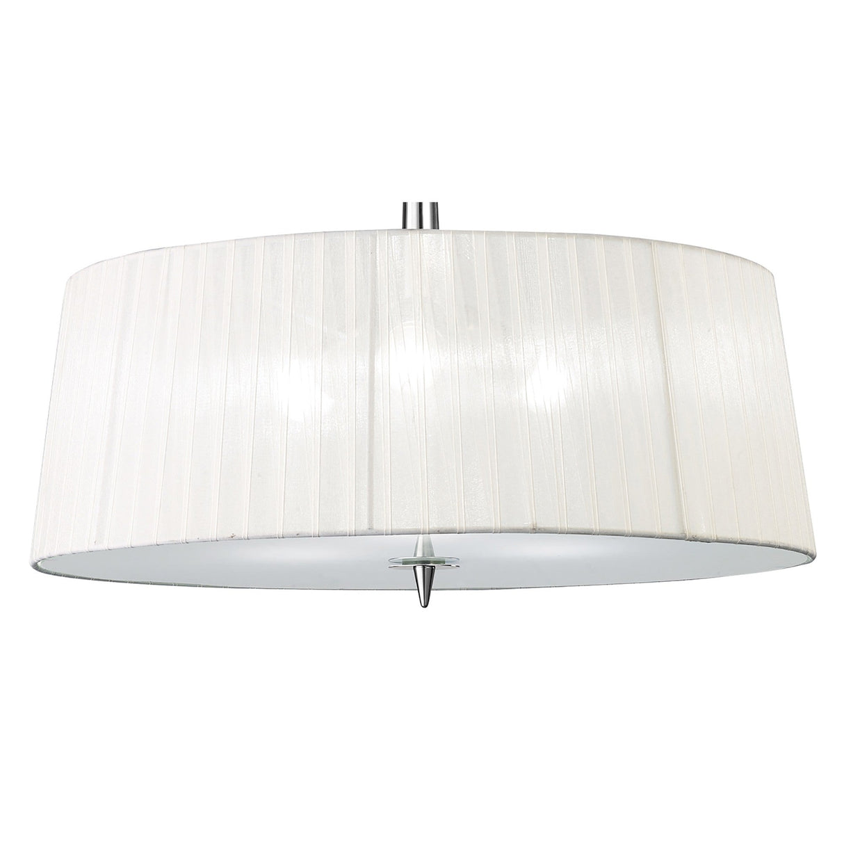 Loewe 3 Light Pendant Light – Polished Chrome With White Shade