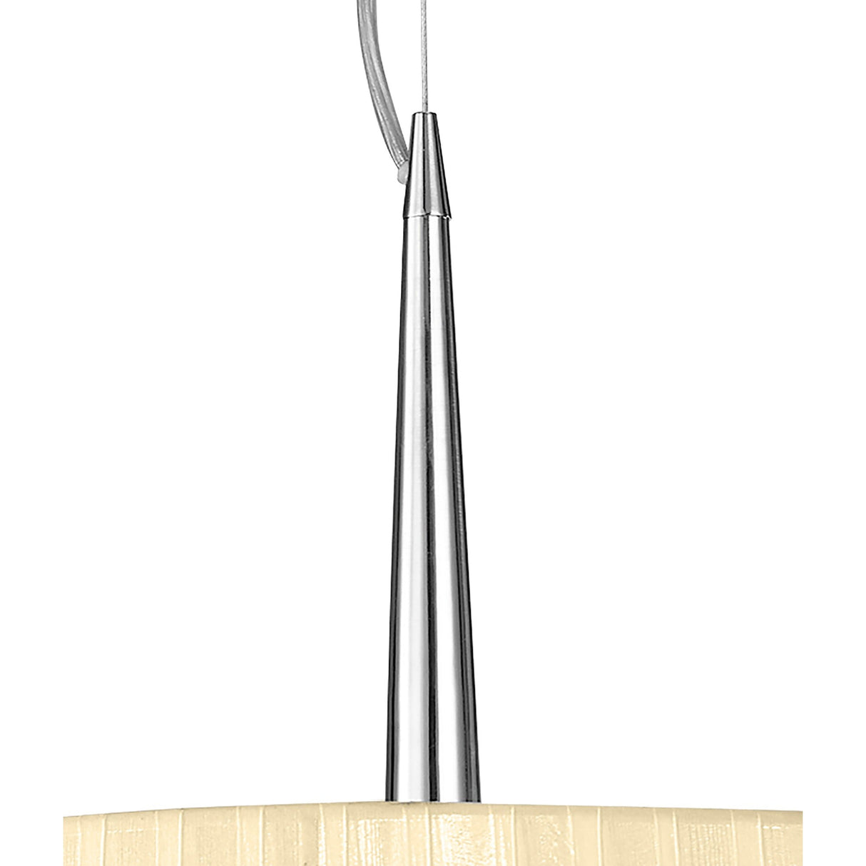 Loewe 3 Light Pendant Light – Polished Chrome With Cream Shade