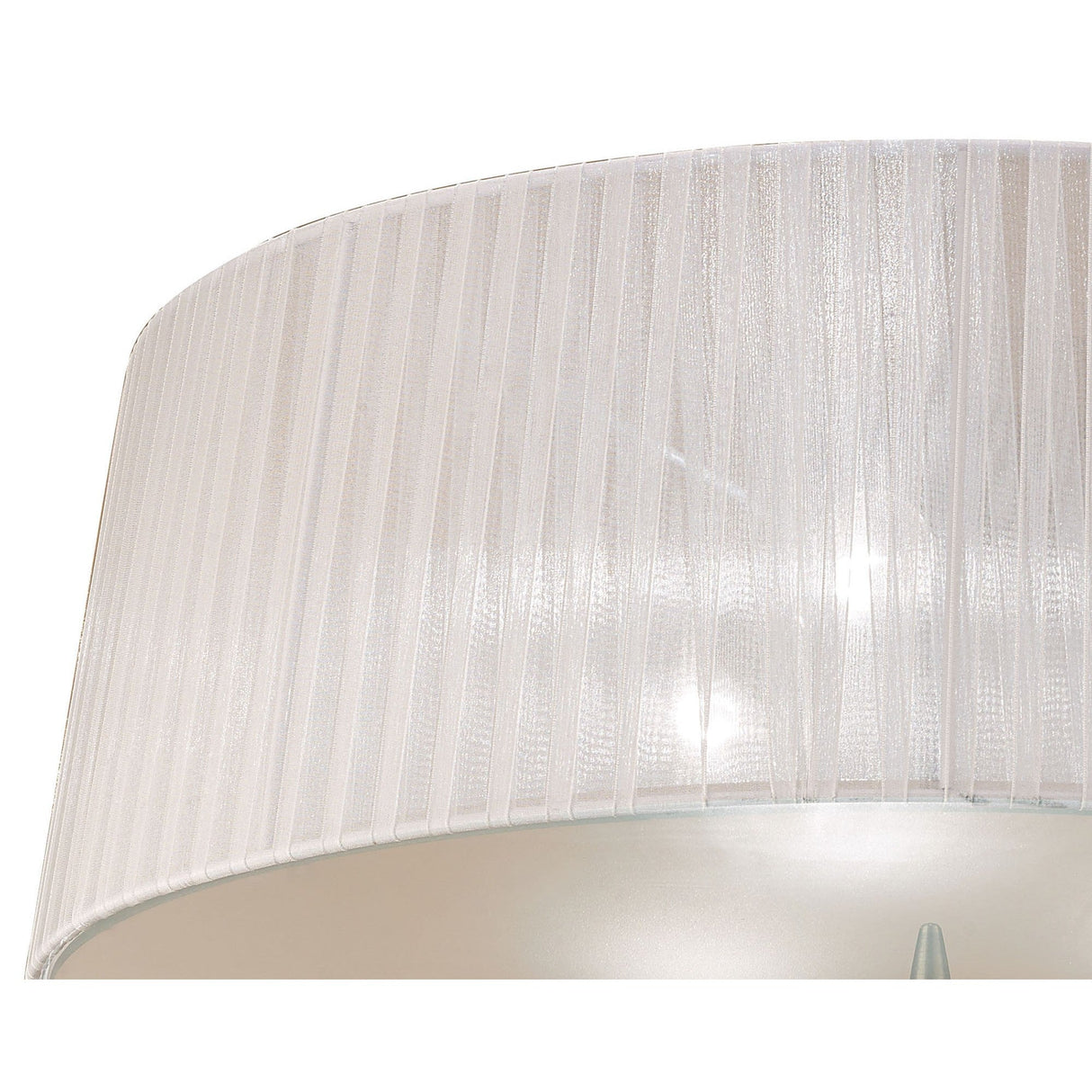 Loewe 3 Light Flush Ceiling Light - Antique Brass With White Shade