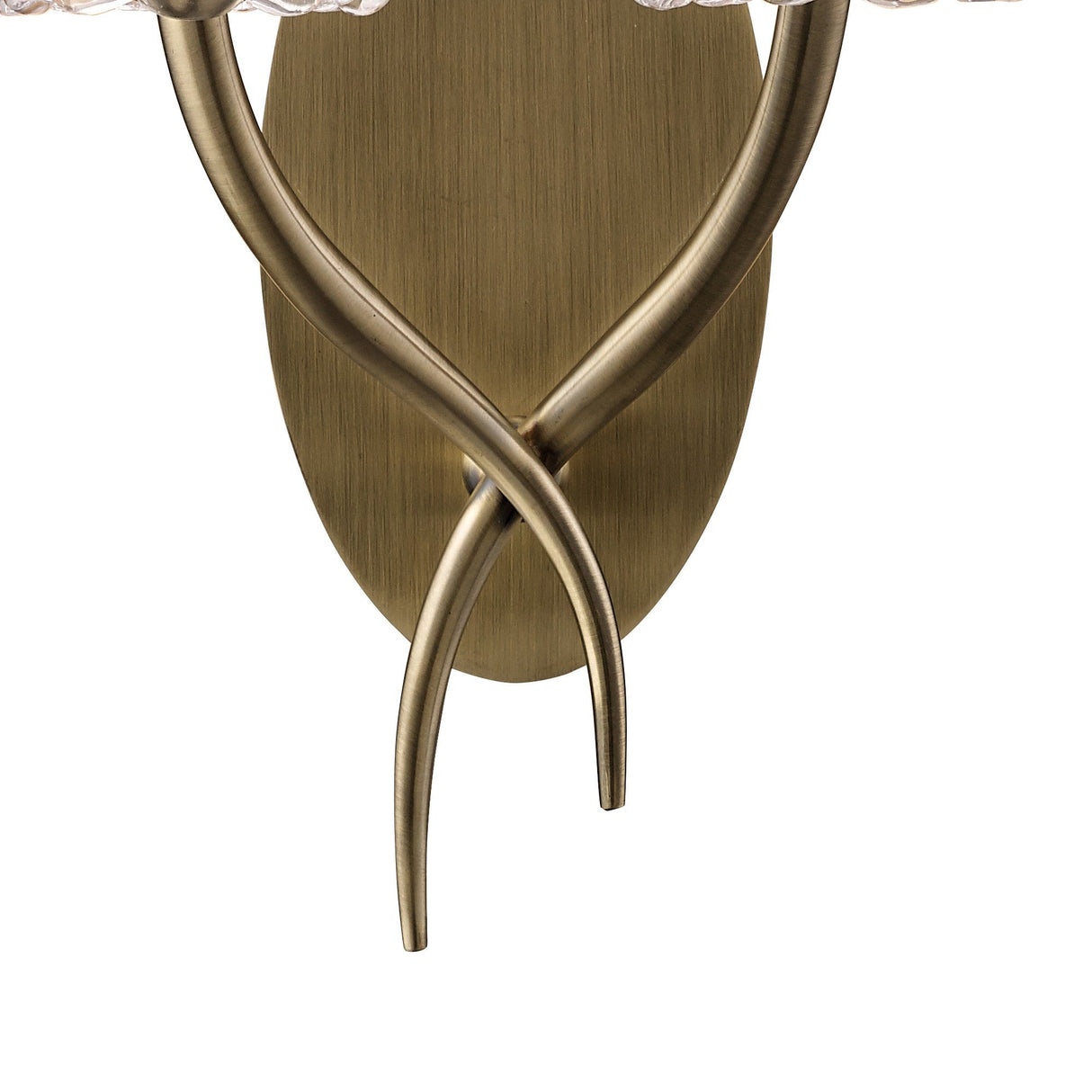 Loewe 2 Light Wall Light - Brass With White Shade