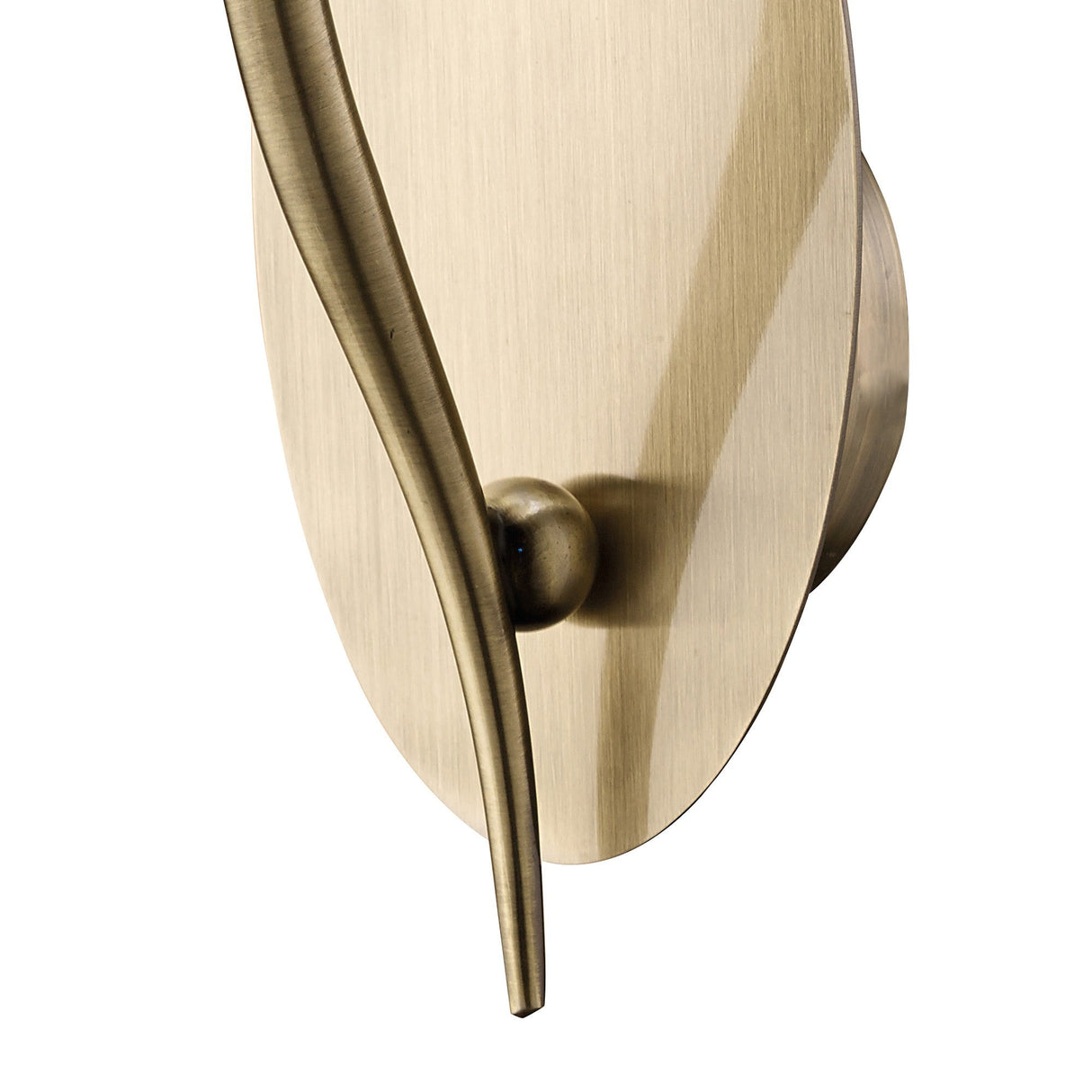 Loewe 1 Light Wall Light - Brass With White Shade