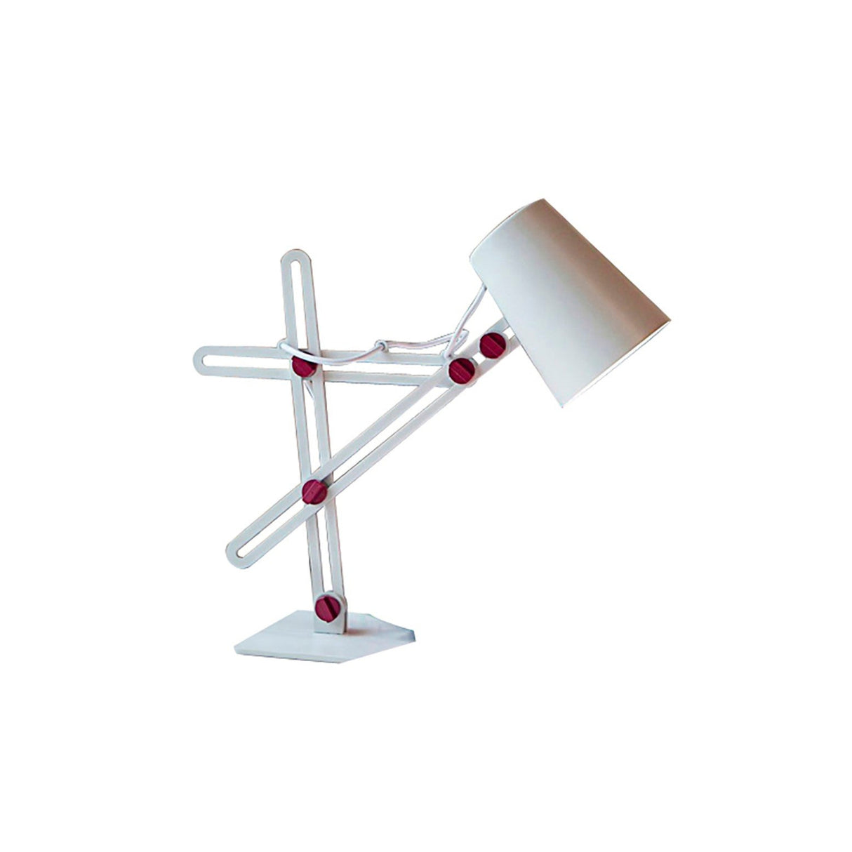 Looker 1 Light Table Lamp - Matt White/Purple