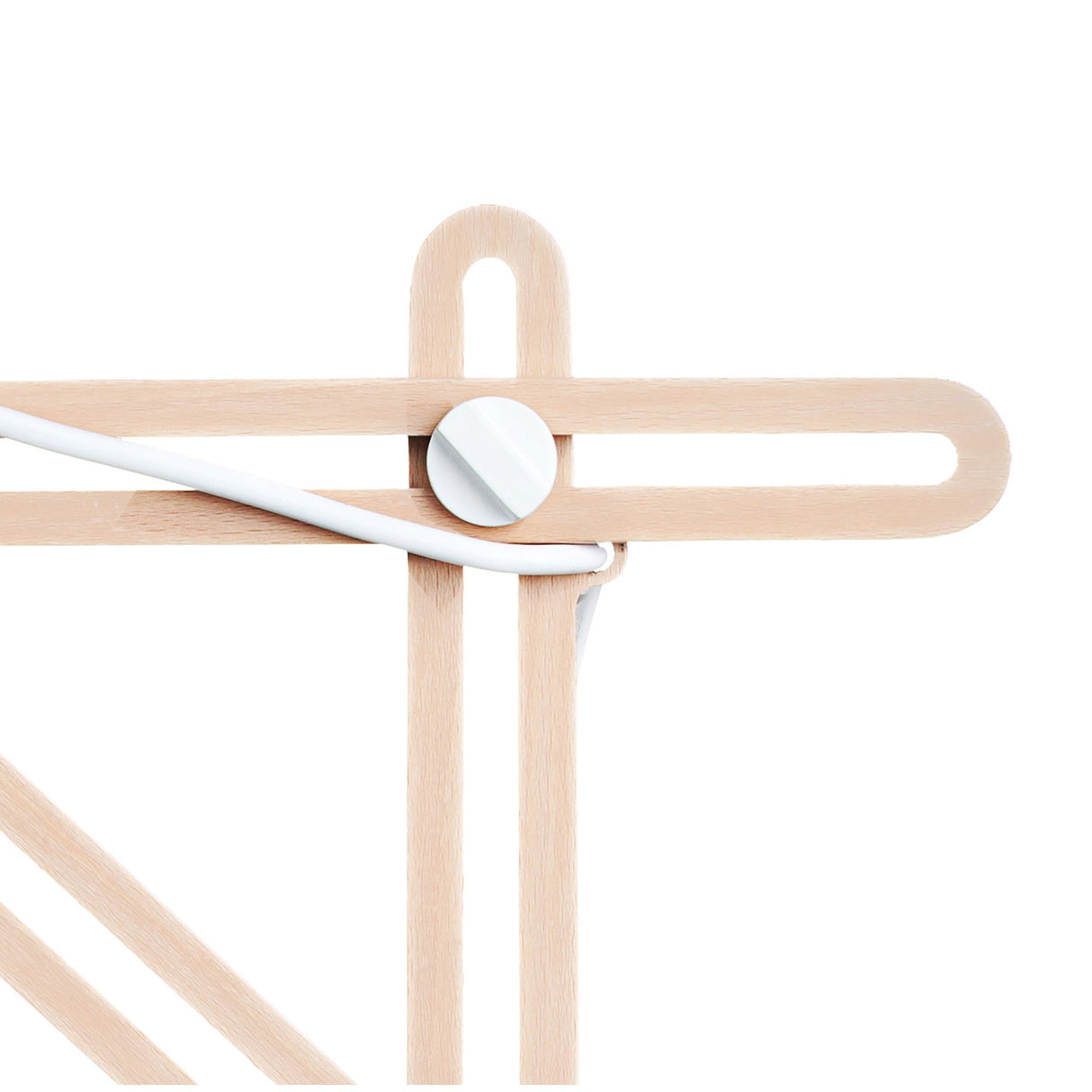 Looker 1 Light Table Lamp - Matt White/Beech