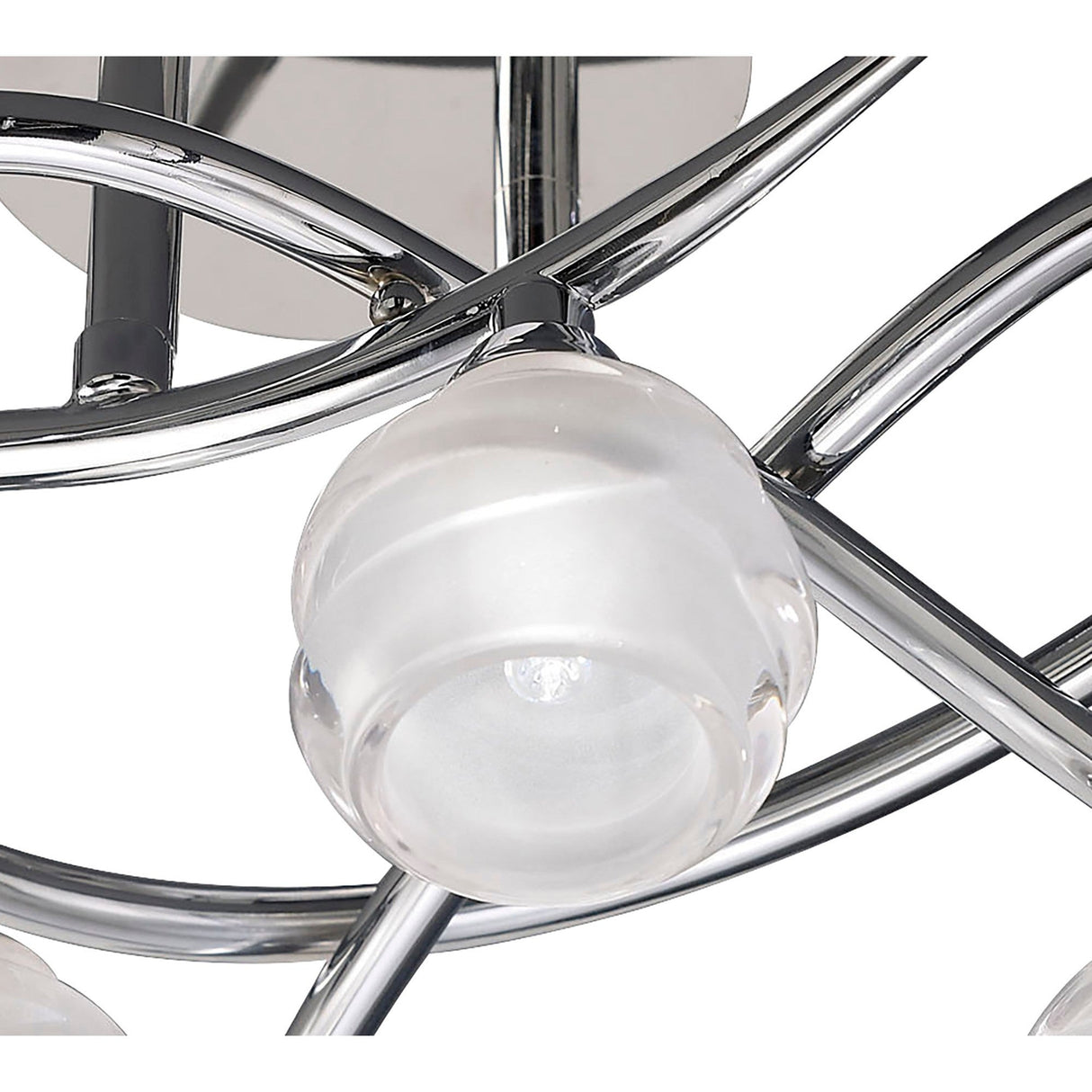 Loop 3 Light Semi-Flush Ceiling Light – Polished Chrome