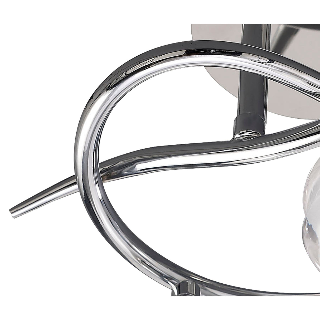 Loop 3 Light Semi-Flush Ceiling Light – Polished Chrome