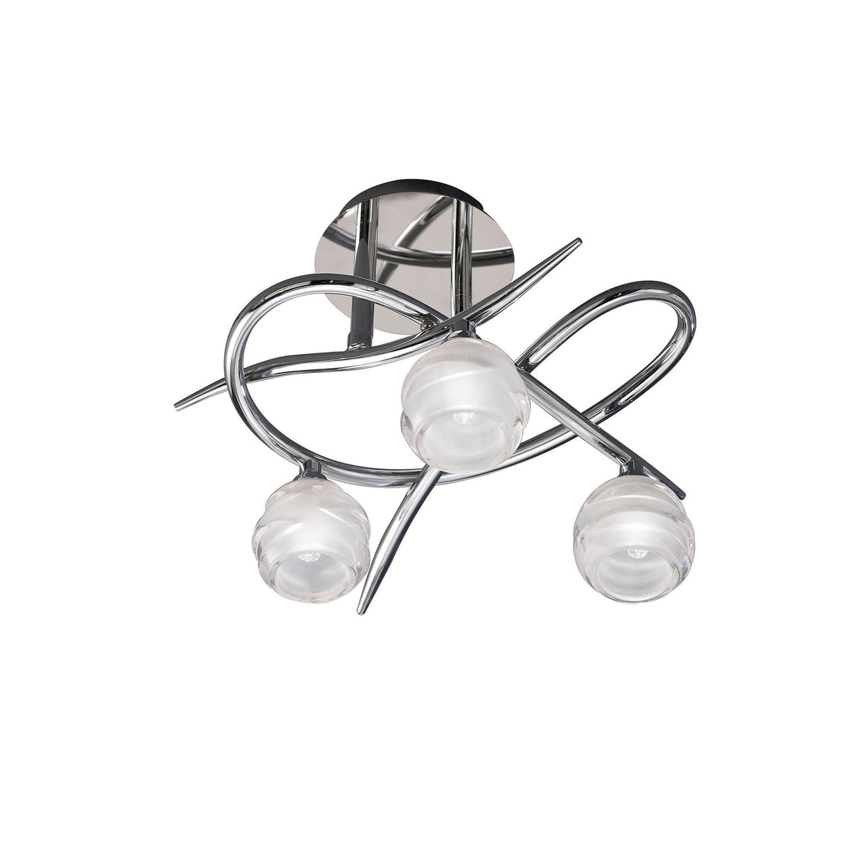 Loop 3 Light Semi-Flush Ceiling Light – Polished Chrome
