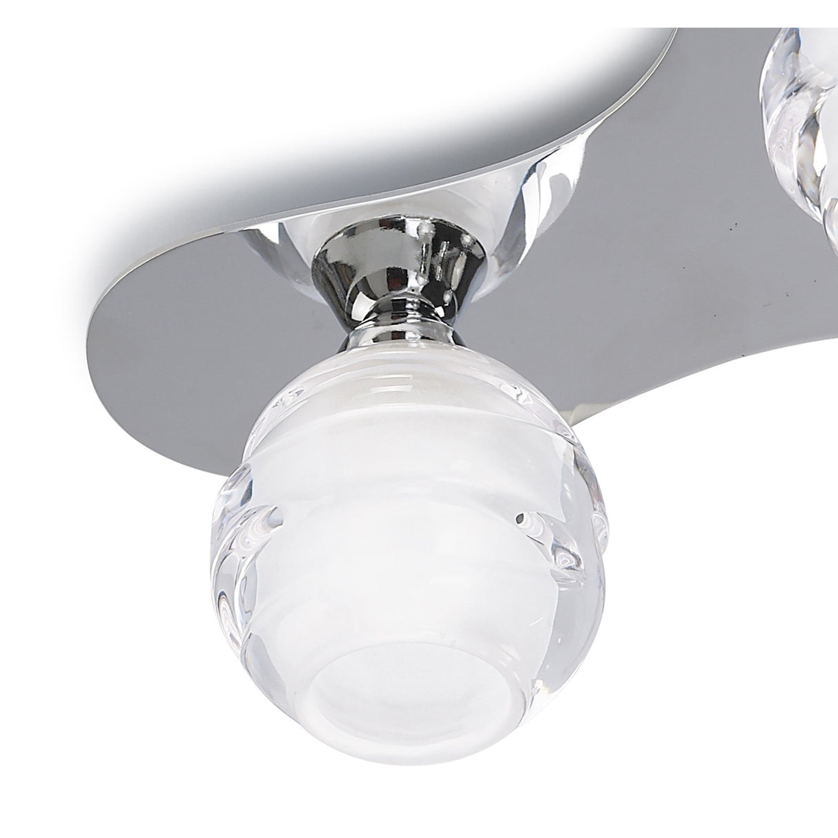 Loop 3 Light Flush Ceiling Light - Polished Chrome