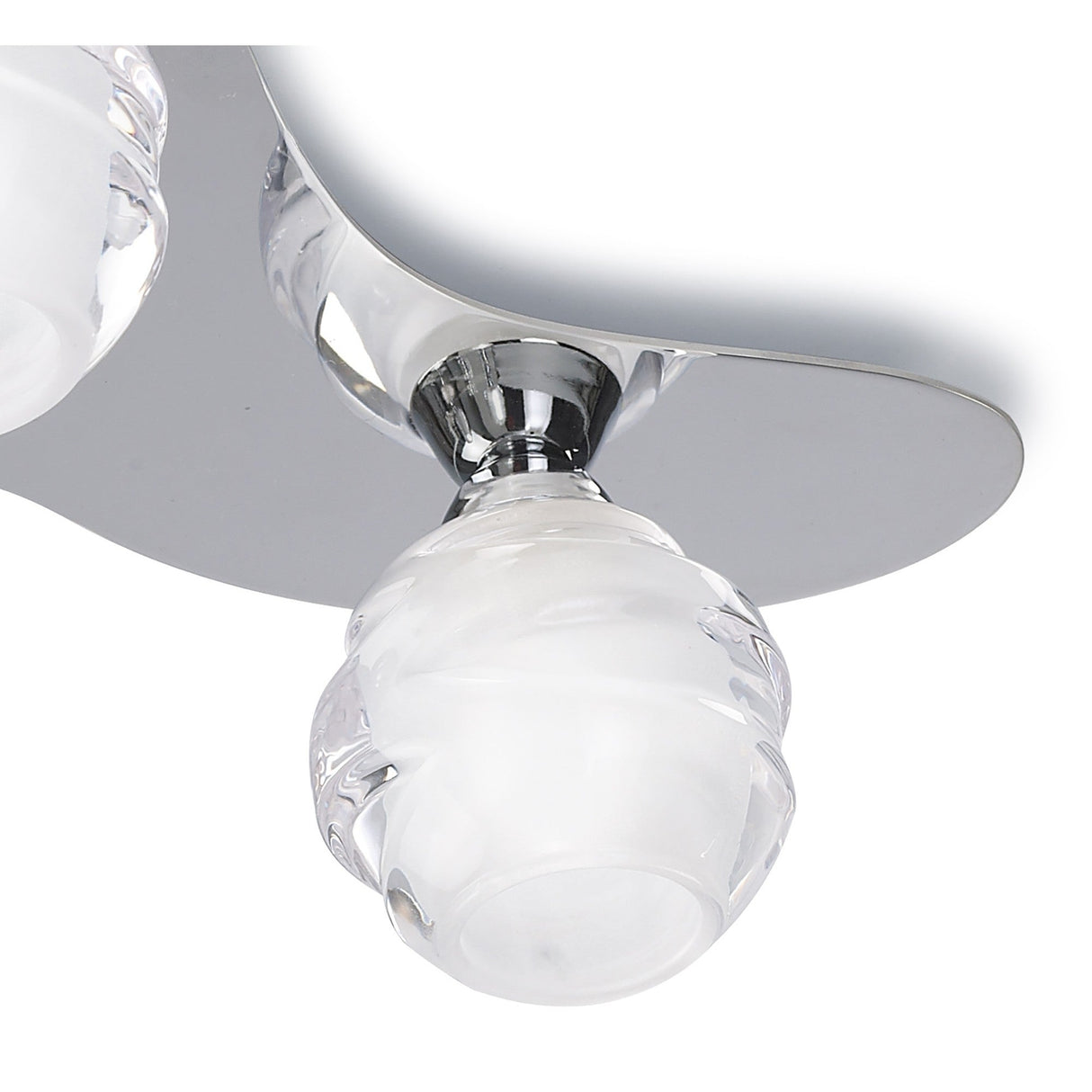 Loop 3 Light Flush Ceiling Light - Polished Chrome