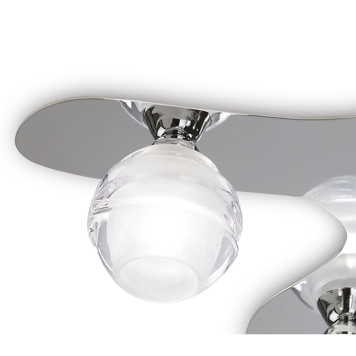 Loop 5 Light Flush Ceiling Light - Polished Chrome