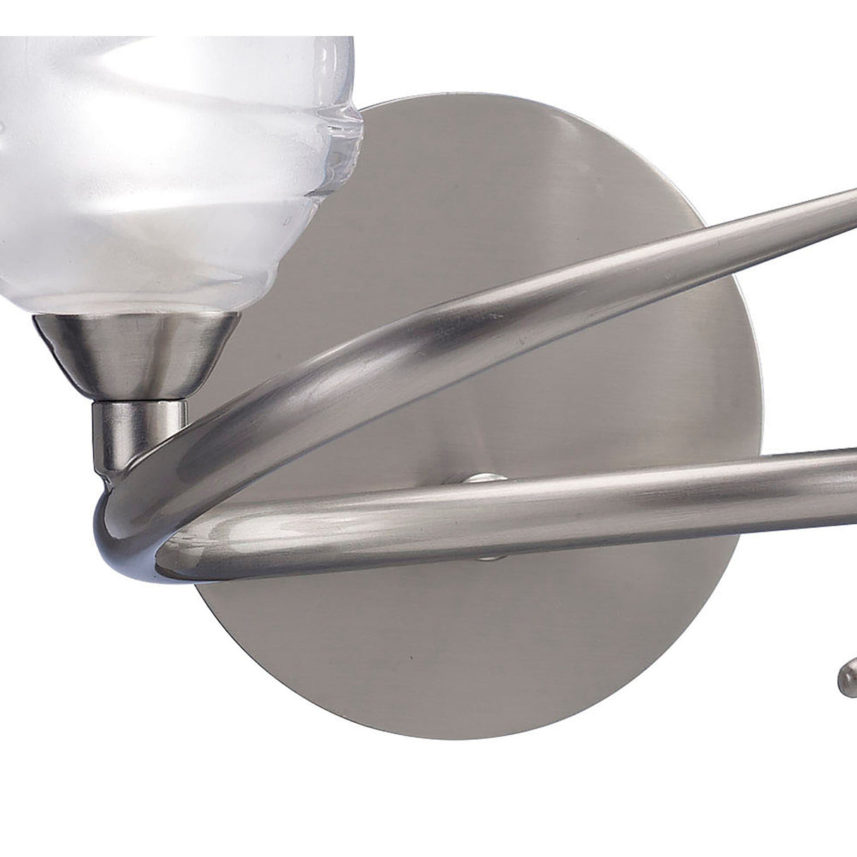 Loop 2 Light Wall Light - Satin Nickel