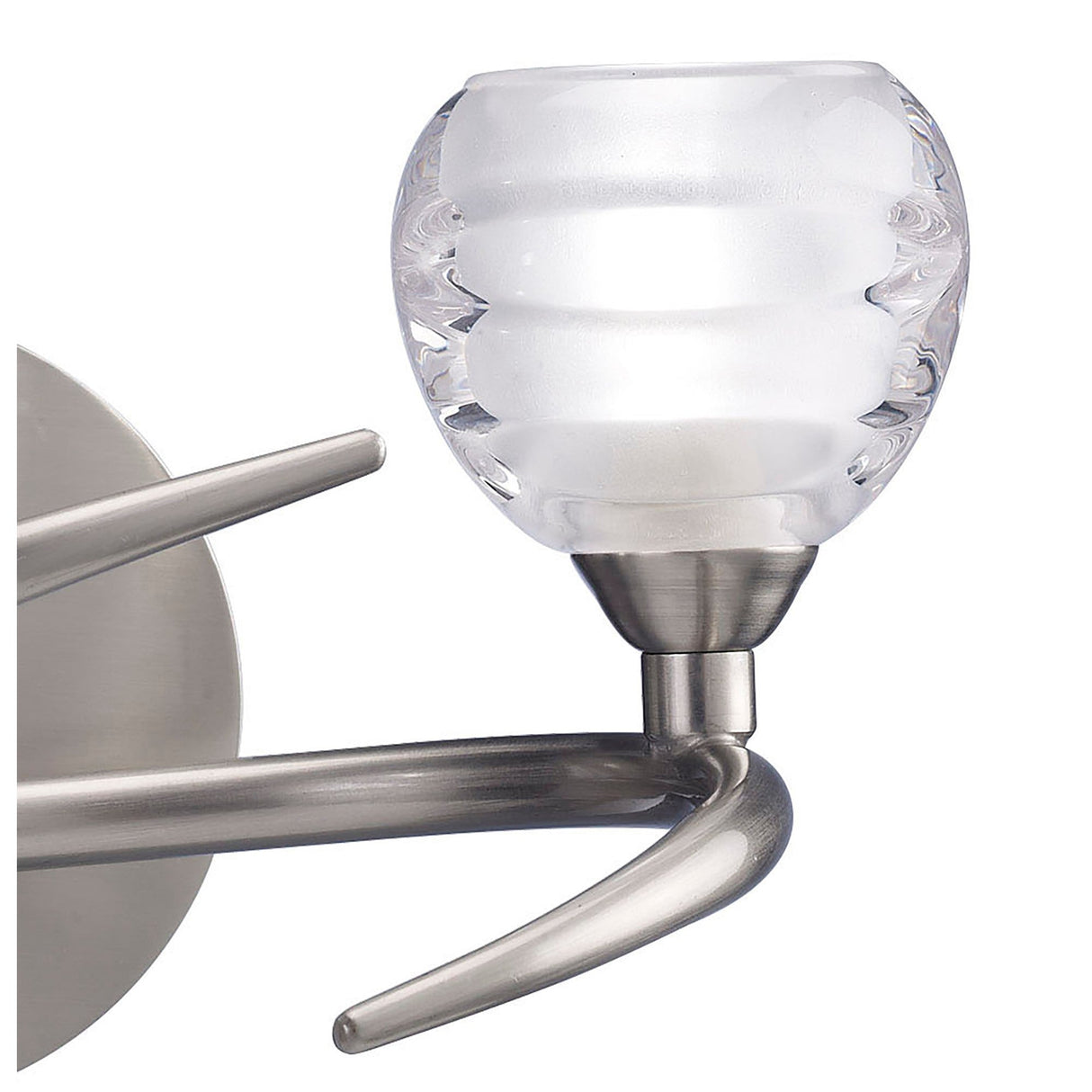 Loop 2 Light Wall Light - Satin Nickel