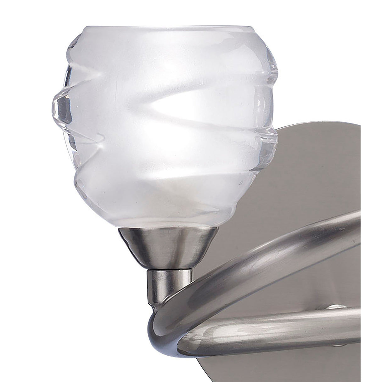 Loop 2 Light Wall Light With Switch - Satin Nickel