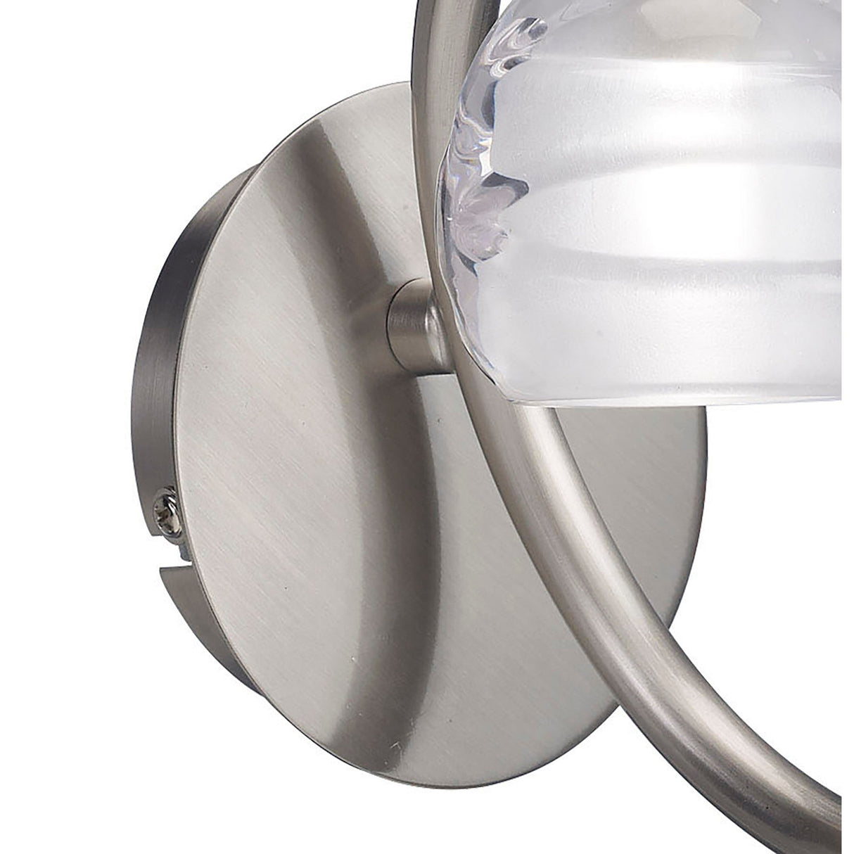 Loop 1 Light Wall Light With Switch - Satin Nickel