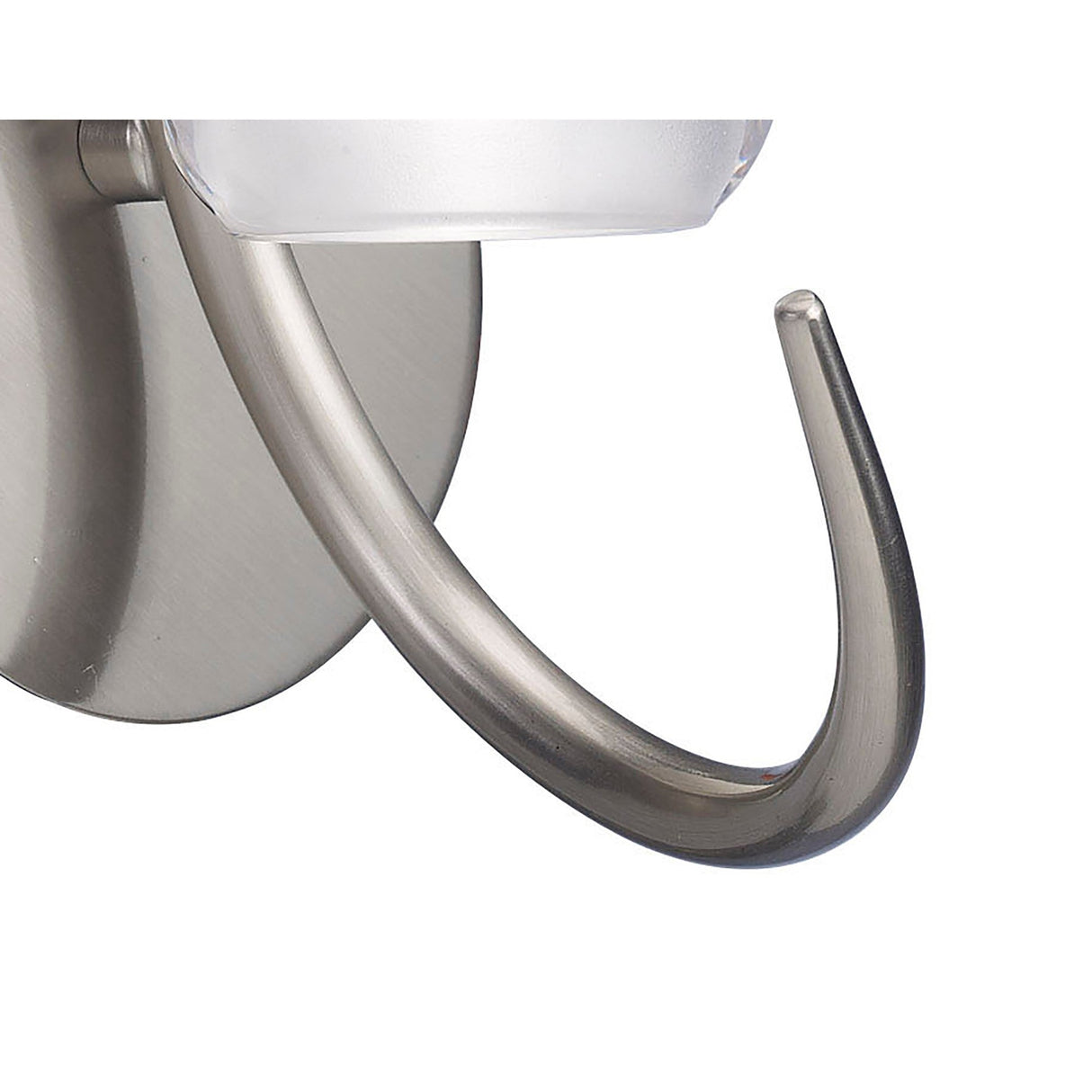 Loop 1 Light Wall Light With Switch - Satin Nickel