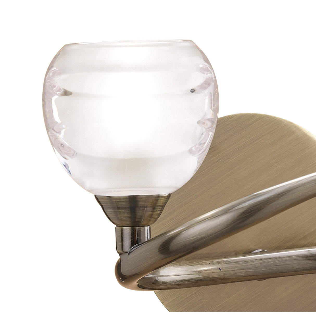 Loop 2 Light Wall Light - Antique Brass