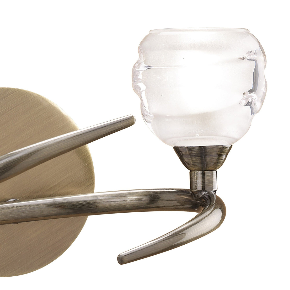 Loop 2 Light Wall Light - Antique Brass