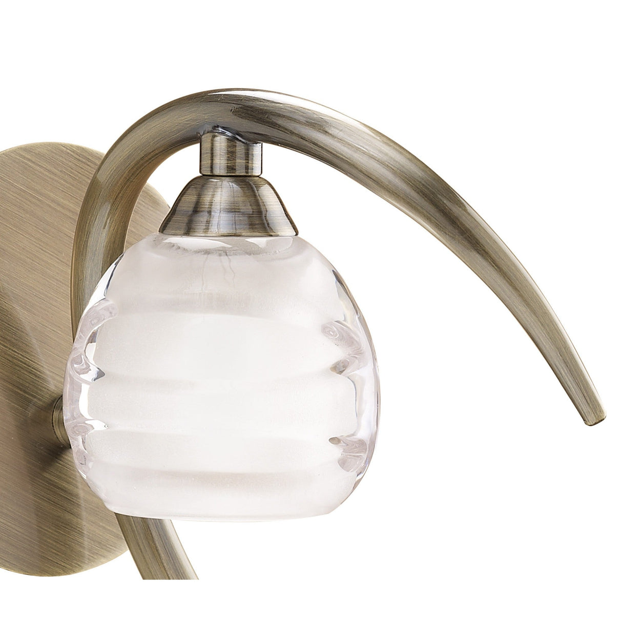 Loop 1 Light Wall Light - Antique Brass