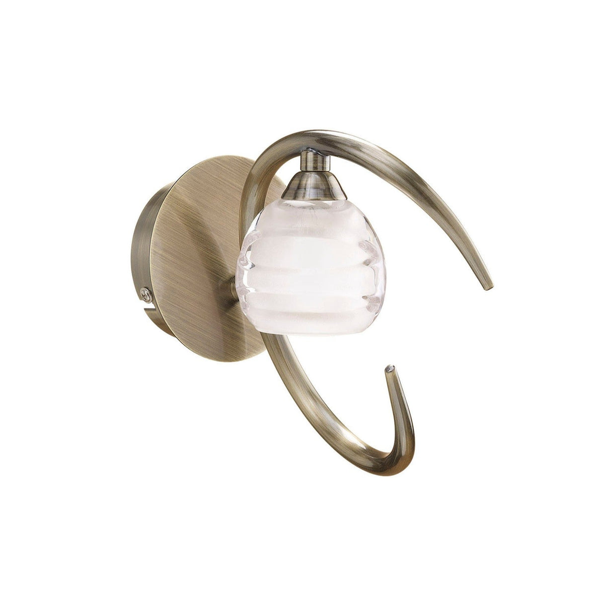 Loop 1 Light Wall Light - Antique Brass