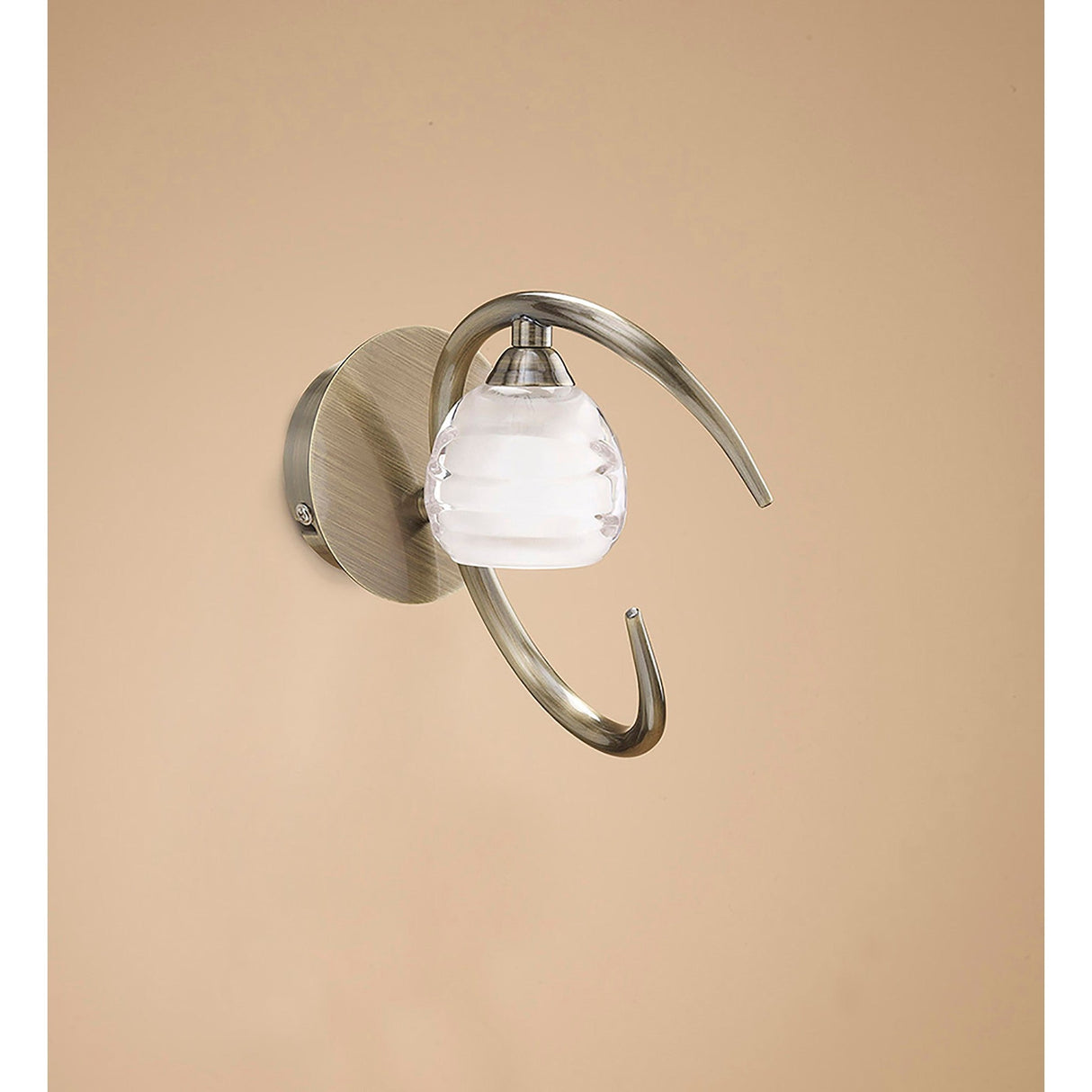 Loop 1 Light Wall Light - Antique Brass