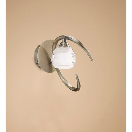 Loop 1 Light Wall Light - Antique Brass