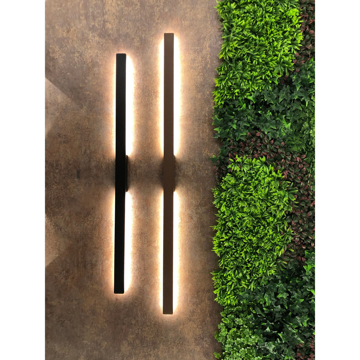 Lotus 1.4m Outdoor LED Wall Light 24W 3000K - Rust Brown