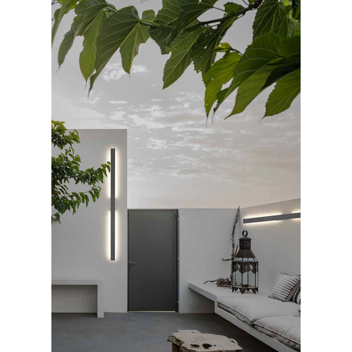 Lotus 1.4m Outdoor LED Wall Light 24W 3000K - Anthracite