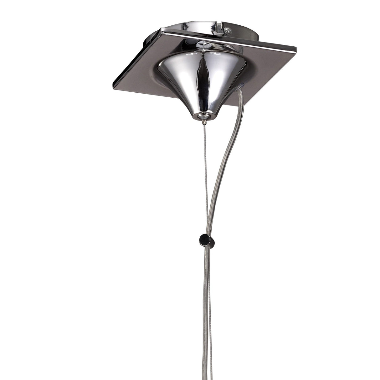 Louise 61cm 3 Light Crystal Chandelier - Chrome With White Shades