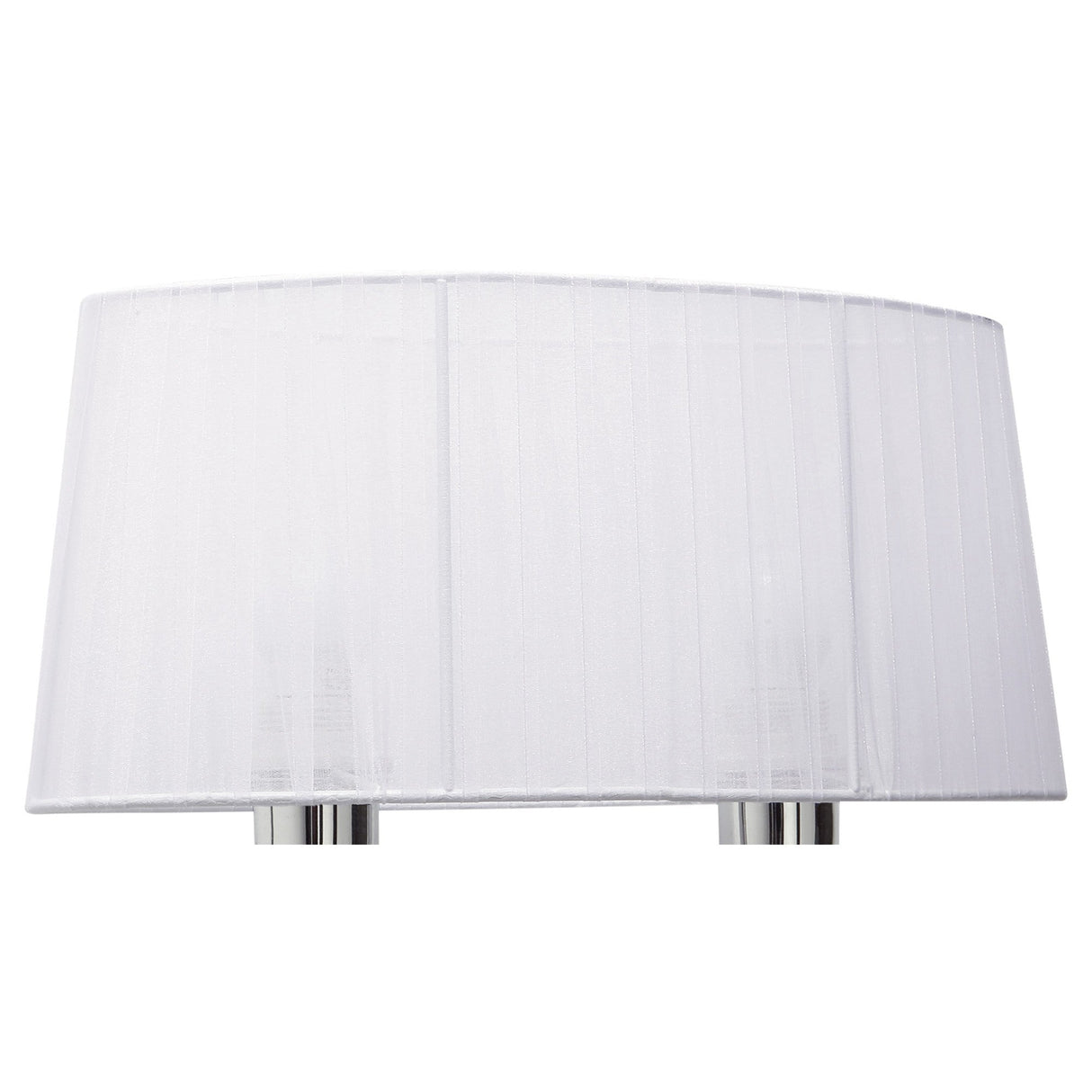 Louise Right 2 Light Crystal Wall Light - Chrome With White Shade