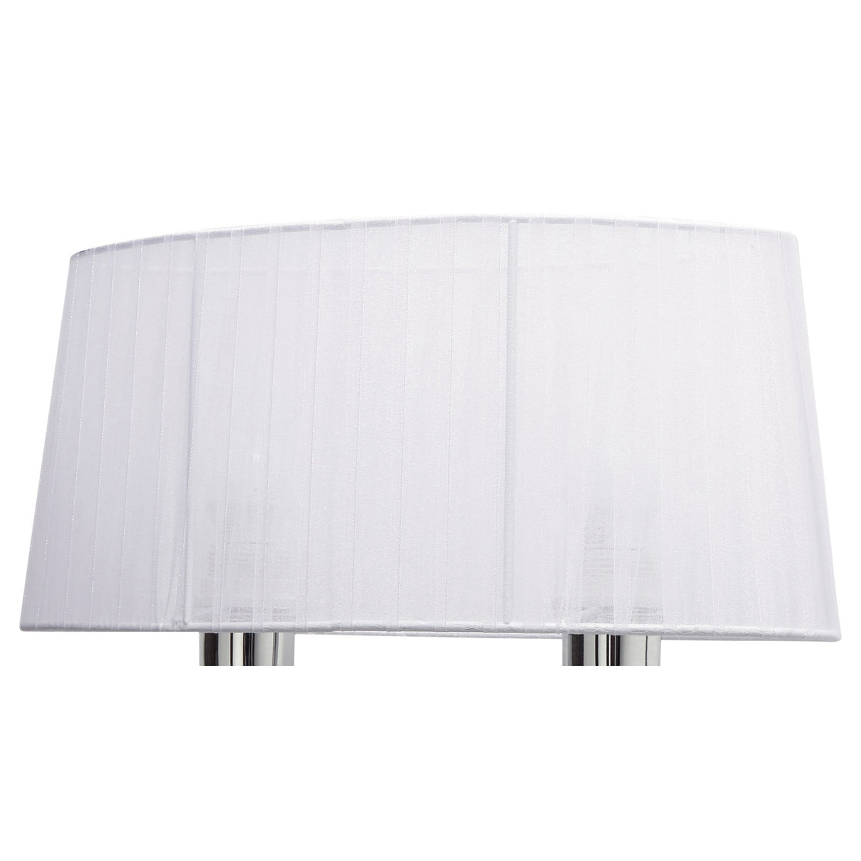 Louise Left 2 Light Crystal Wall Light - Chrome With White Shade