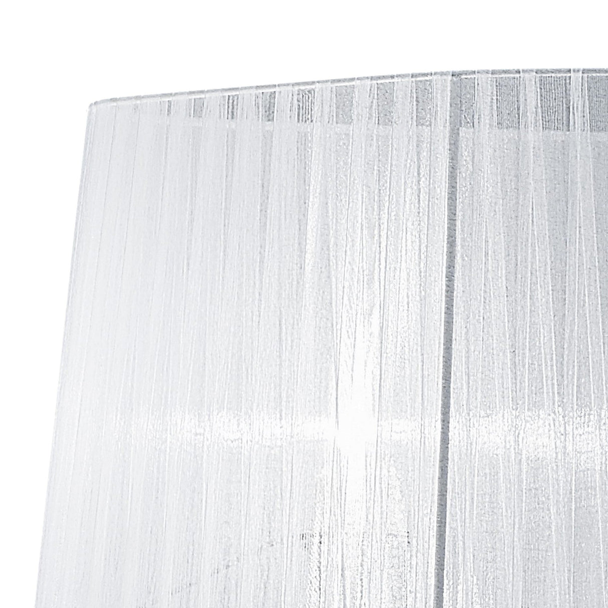 Louise Oval Organza Lampshade - White, 54/60cm x 26cm