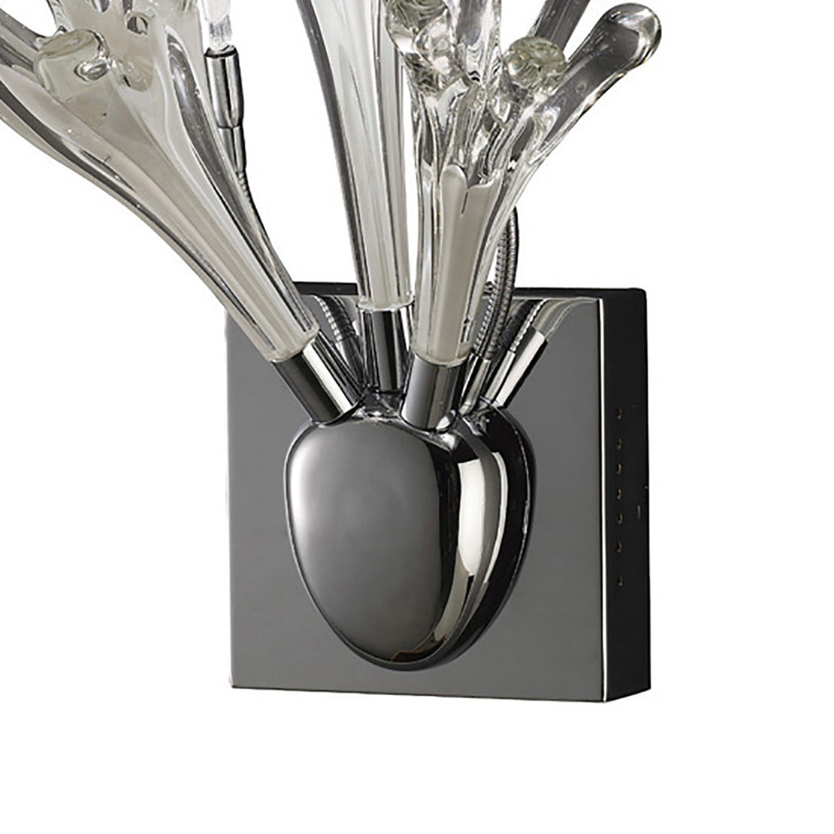 Love 3 Light Glass Wall Light - Chrome