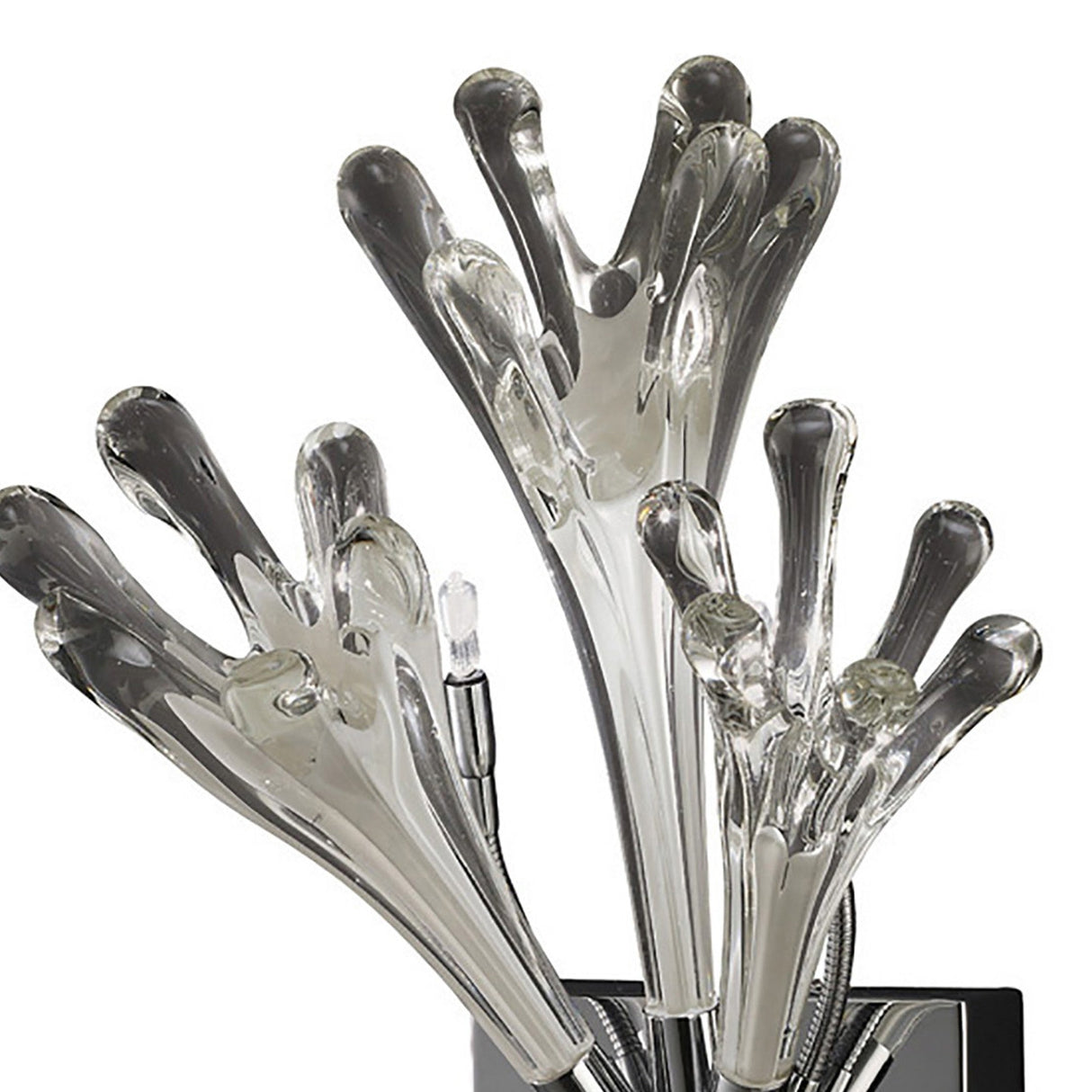 Love 3 Light Glass Wall Light - Chrome