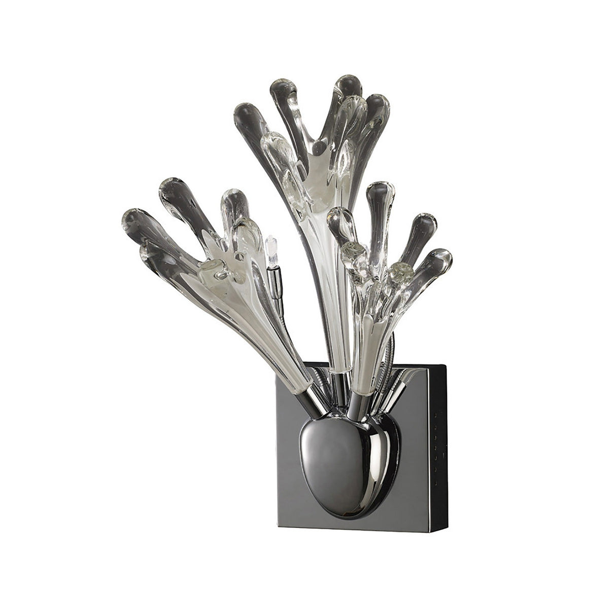 Love 3 Light Glass Wall Light - Chrome