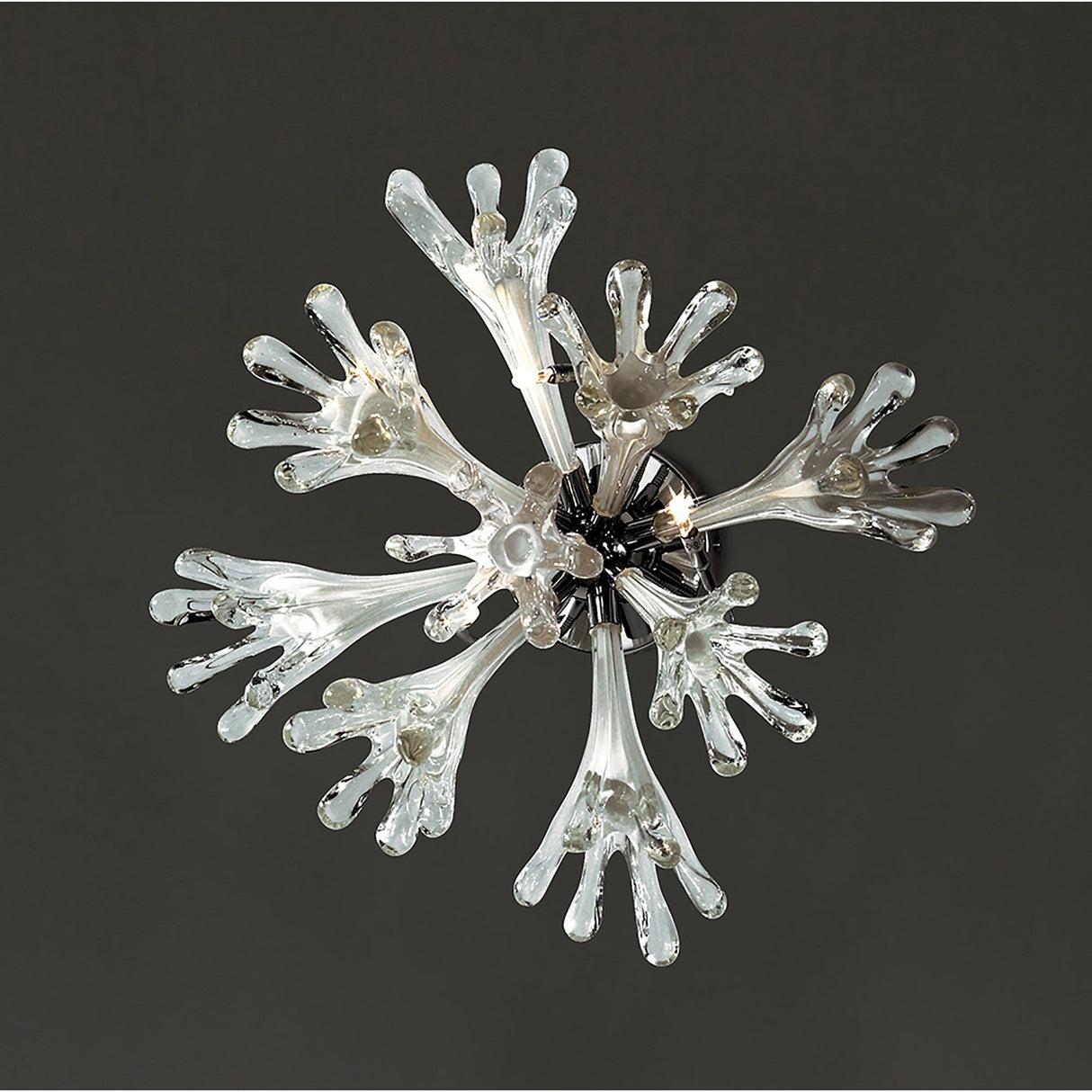 Love 6 Light Glass Wall/Ceiling Light - Chrome