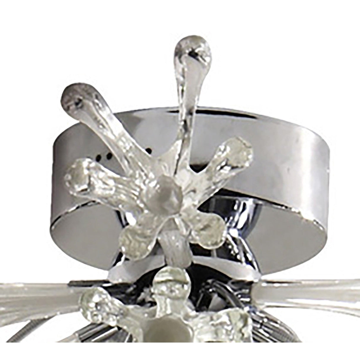 Love Small 9 Light Glass Semi-Flush Ceiling Light - White