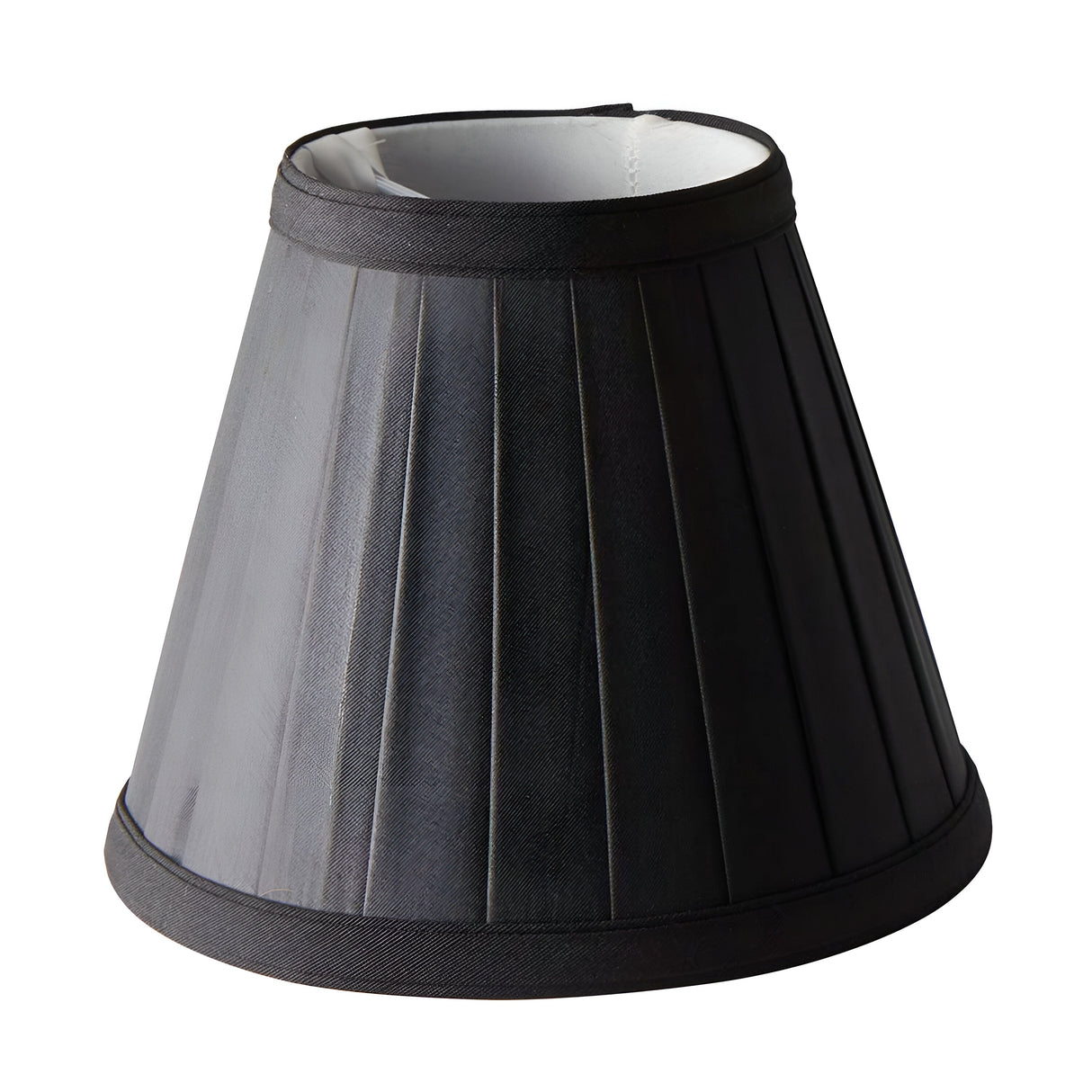 Clip Shades Pleated Black Candle Shade - Black