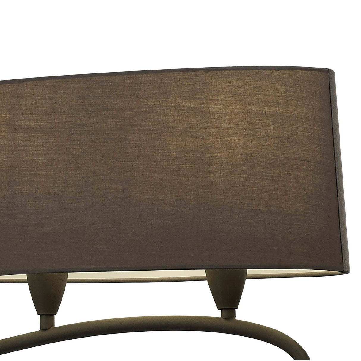 Lua Linear 2 Arm 4 Light Chandelier - Ash Grey With Ash Grey Shades