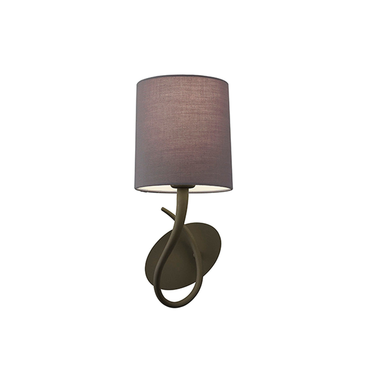 Lua 1 Light Wall Light - Ash Grey With Ash Grey Shade