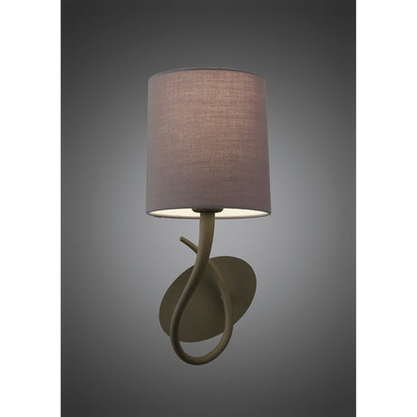 Lua 1 Light Wall Light - Ash Grey With Ash Grey Shade