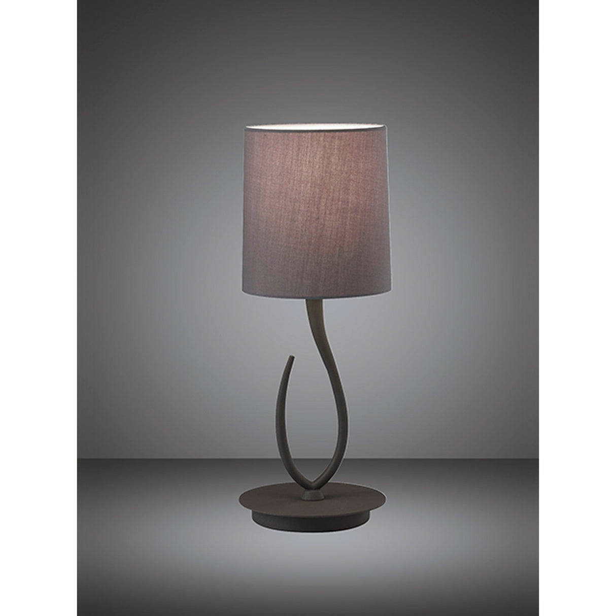 Lua Small 1 Light Table Lamp - Ash Grey With Ash Grey Shade