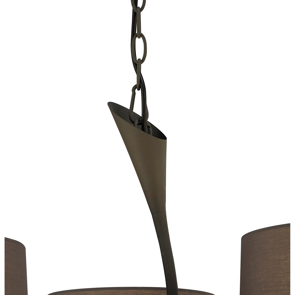 Lua 3 Arm 3 Light Chandelier - Ash Grey With Ash Grey Shades