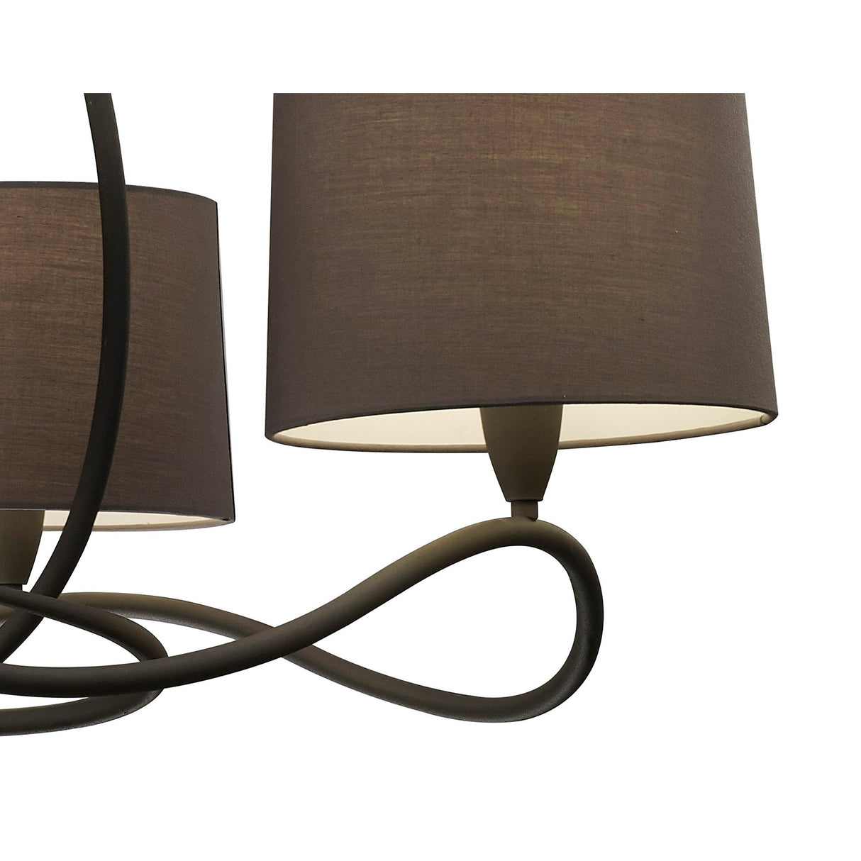 Lua 3 Arm 3 Light Chandelier - Ash Grey With Ash Grey Shades