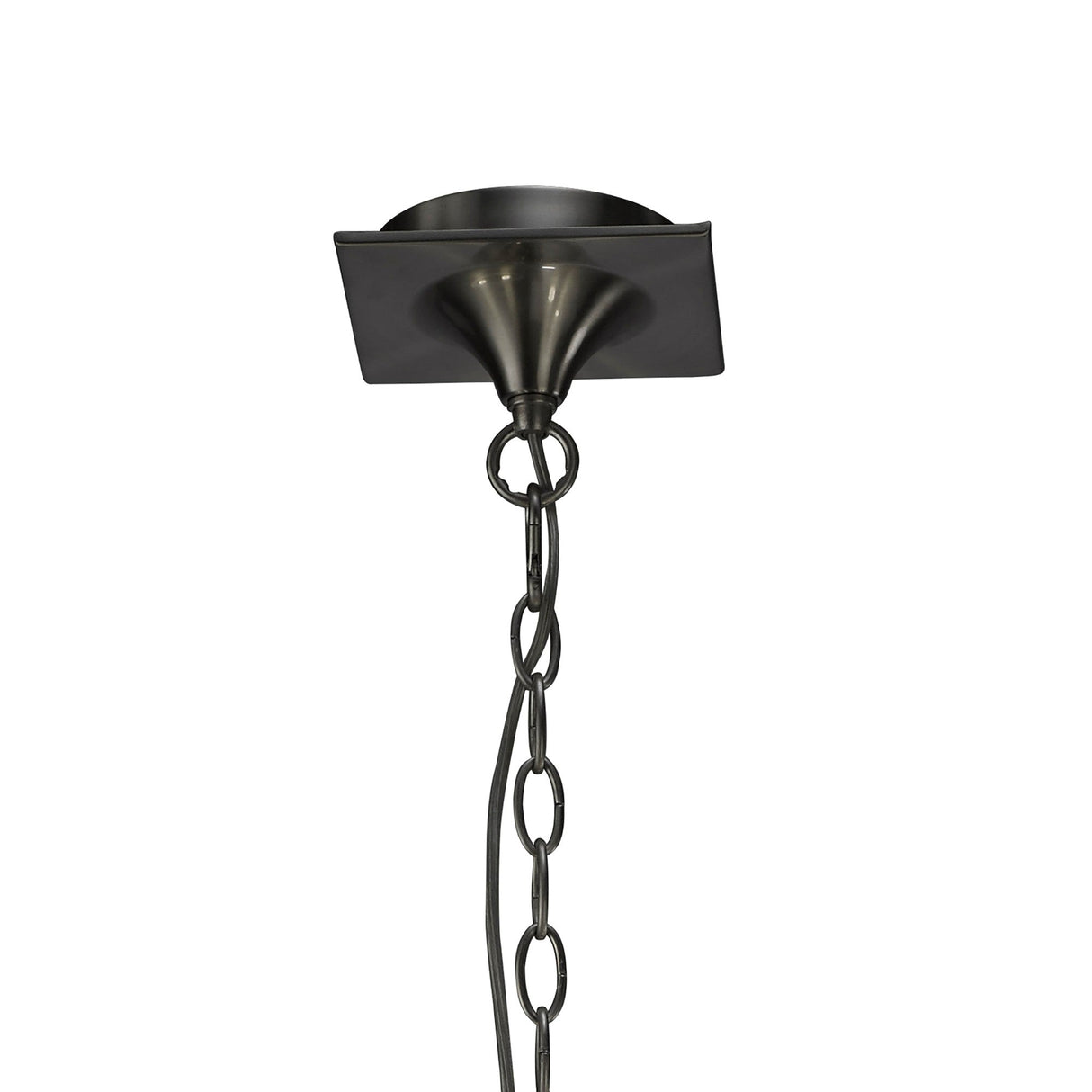 Lua Linear 2 Arm 4 Light Chandelier - Satin Nickel With White Shades