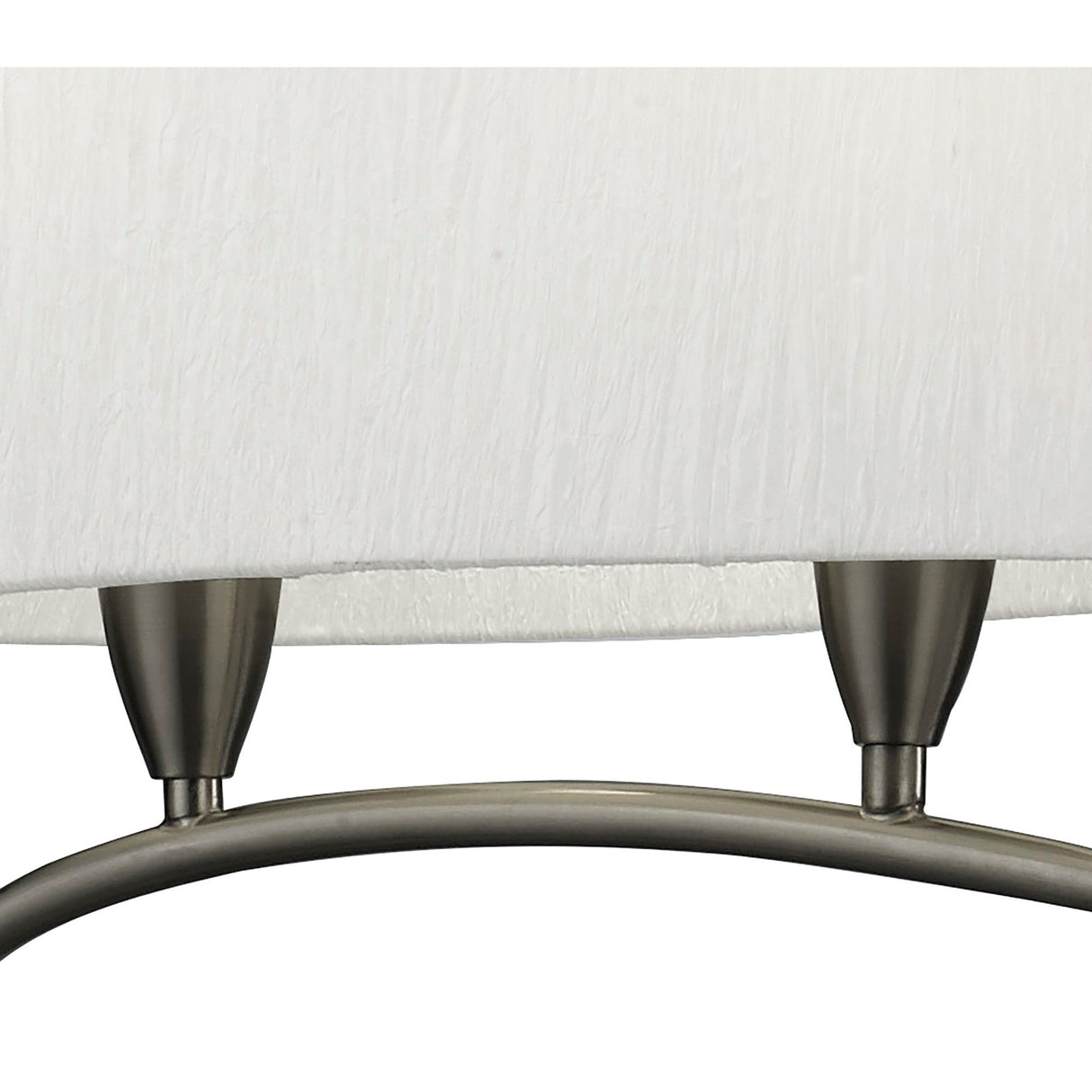 Lua Linear 2 Arm 4 Light Chandelier - Satin Nickel With White Shades